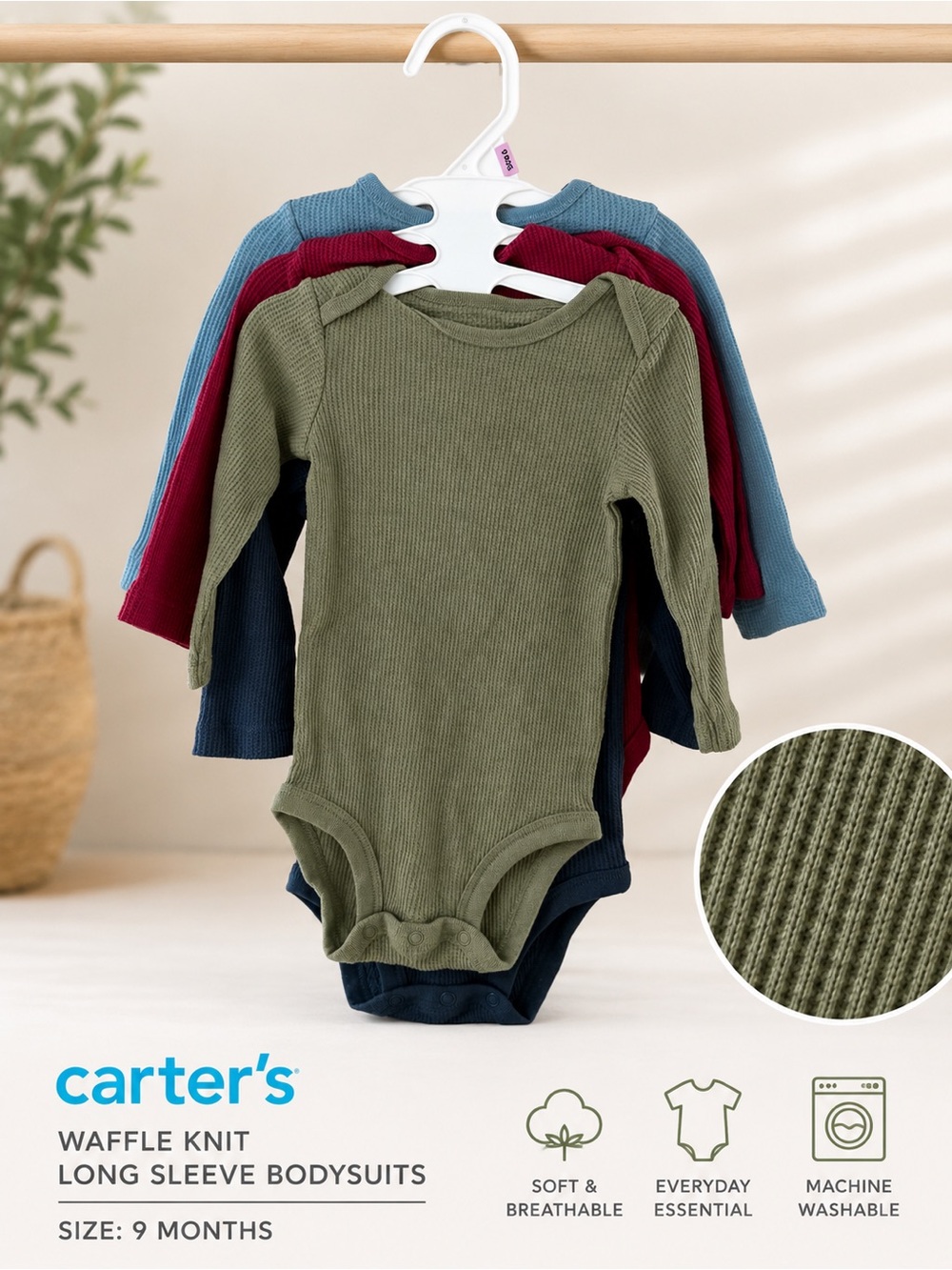 Fall long sleeve onesies size 9m